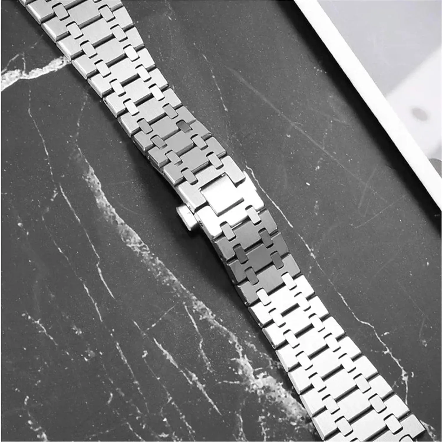 316L Stainless Steel Silver Bracelet For Strap Women Men Watch Band 21mm 26mm Quick Release