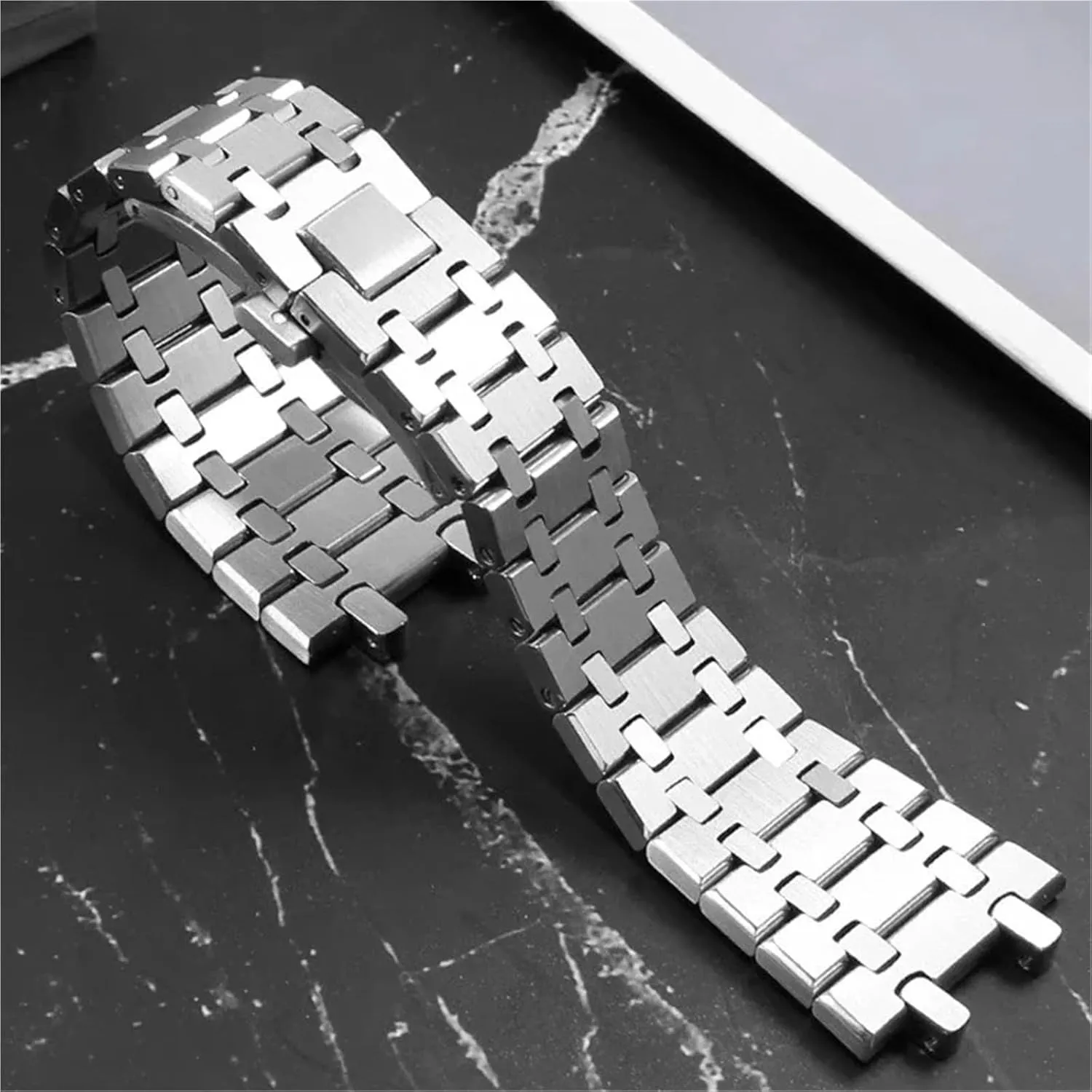 316L Stainless Steel Silver Bracelet For Strap Women Men Watch Band 21mm 26mm Quick Release