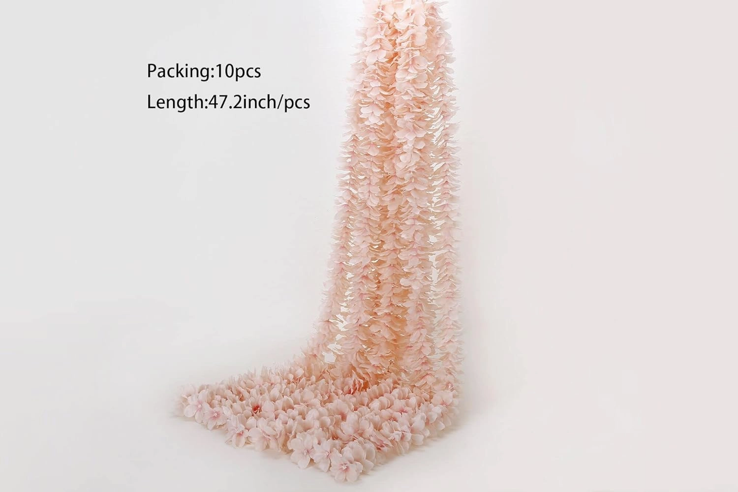 32.8Ft Artificial Silk Wisteria Vine Hanging Flowers Garland Home Outdoor Wedding Arch Garden Wall Decor,Pack of 10(Pink)