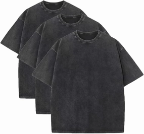 3 Pack Mens Casual T Shirts Short Sleeve Crewneck Loose Fit Summer Stylish Tops Vintage Big Tall Solid Tee Shirts