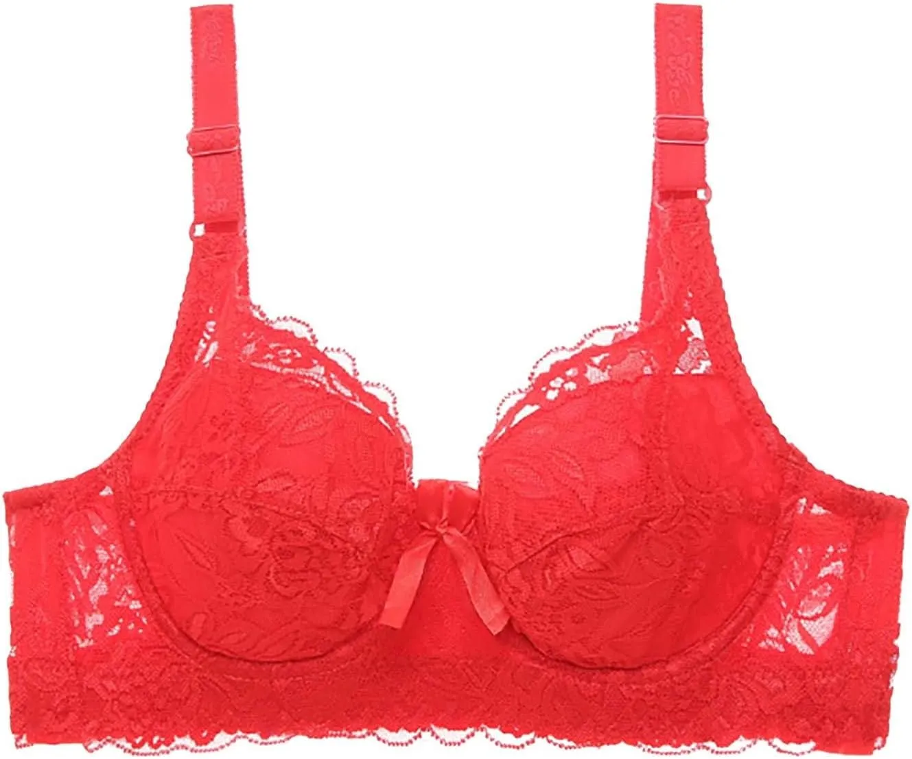 3PC Women's Push Up Lace Bras Full-Coverage Bralettes with Underwire Soft Comfort Support Lift Everyday Bra Pack of 3