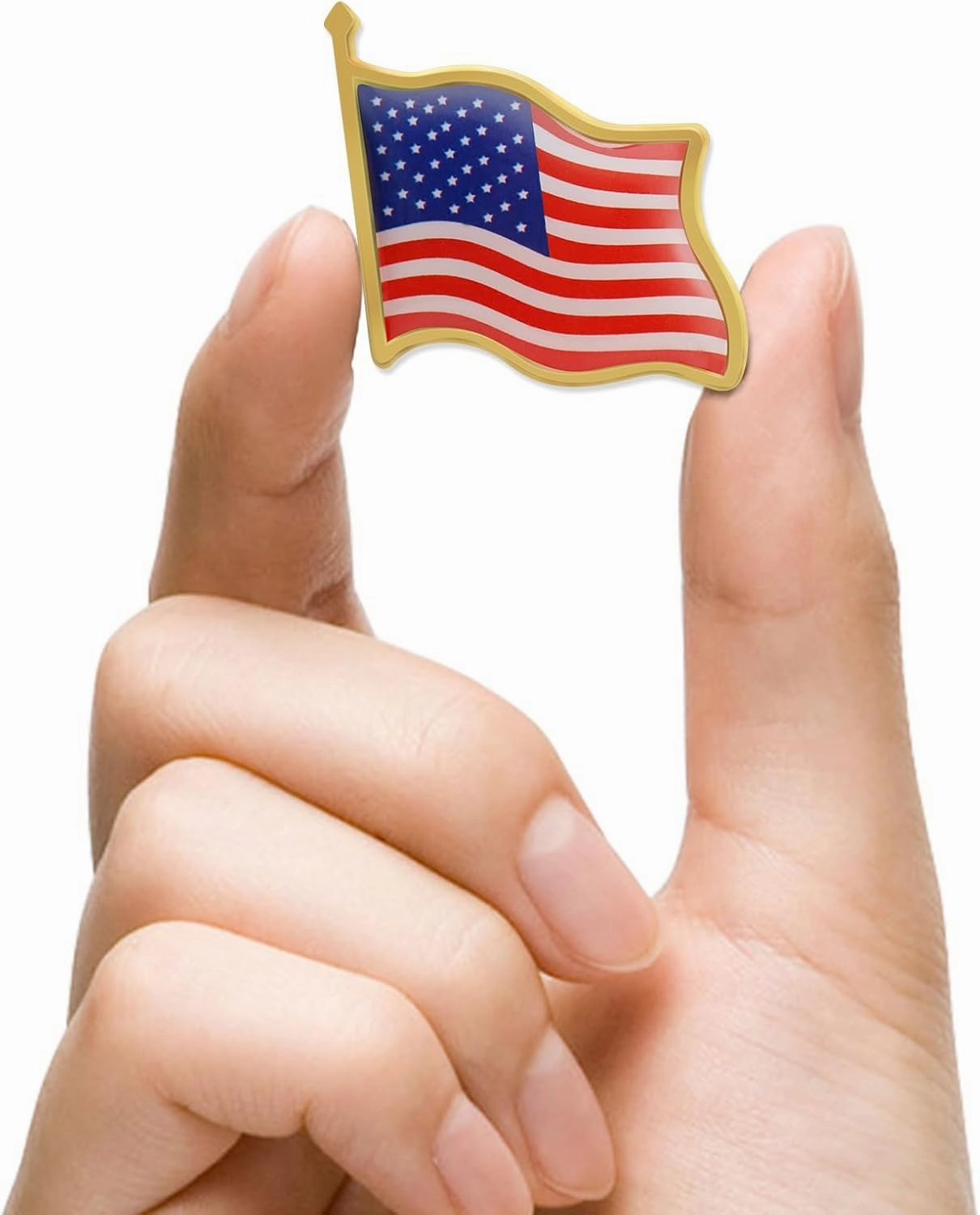 50/100/200/300Pack American Flag Lapel Pins Bulk Metal - USA United States Patriotic Souvenir Badge Pins For Memorial Veteran Day Patriotic Party
