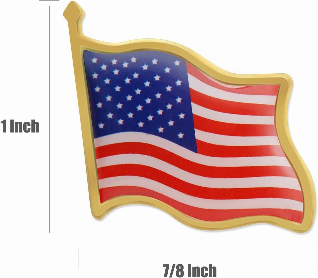 50/100/200/300Pack American Flag Lapel Pins Bulk Metal - USA United States Patriotic Souvenir Badge Pins For Memorial Veteran Day Patriotic Party