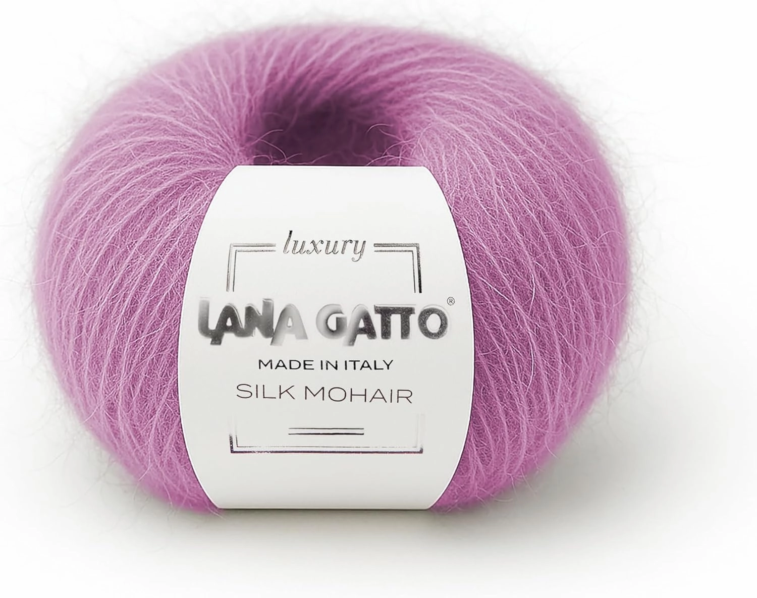 5 Skeins, Silk Mohair Luxury Yarns, Premium and Soft Blend for Knitting and Crocheting, Made in Italy (Pink - 30484, 5)