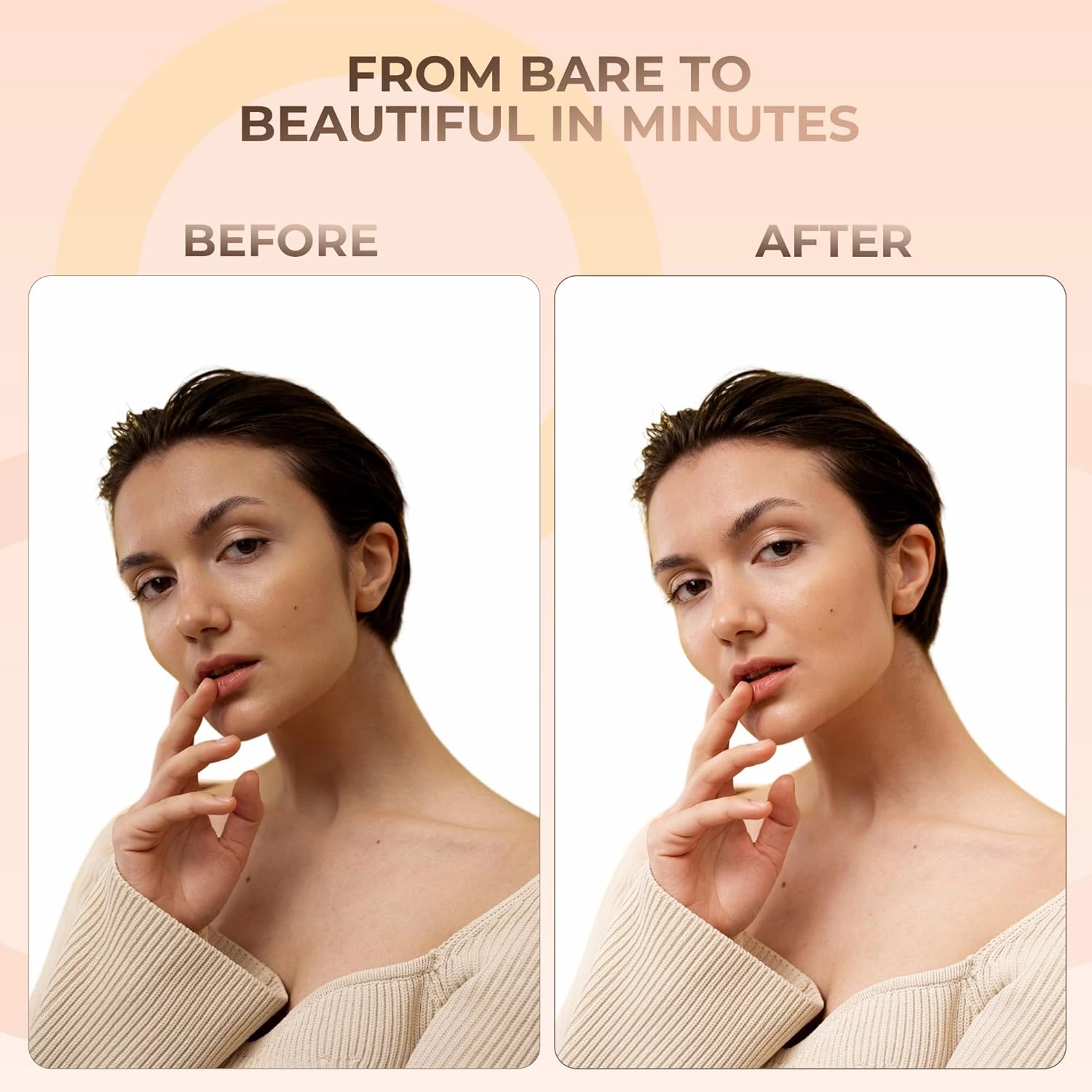 5pc KIT w/FACE Brush (FAIR 2) Mineral Makeup Set Full Size Powder Bare Skin Matte Foundation