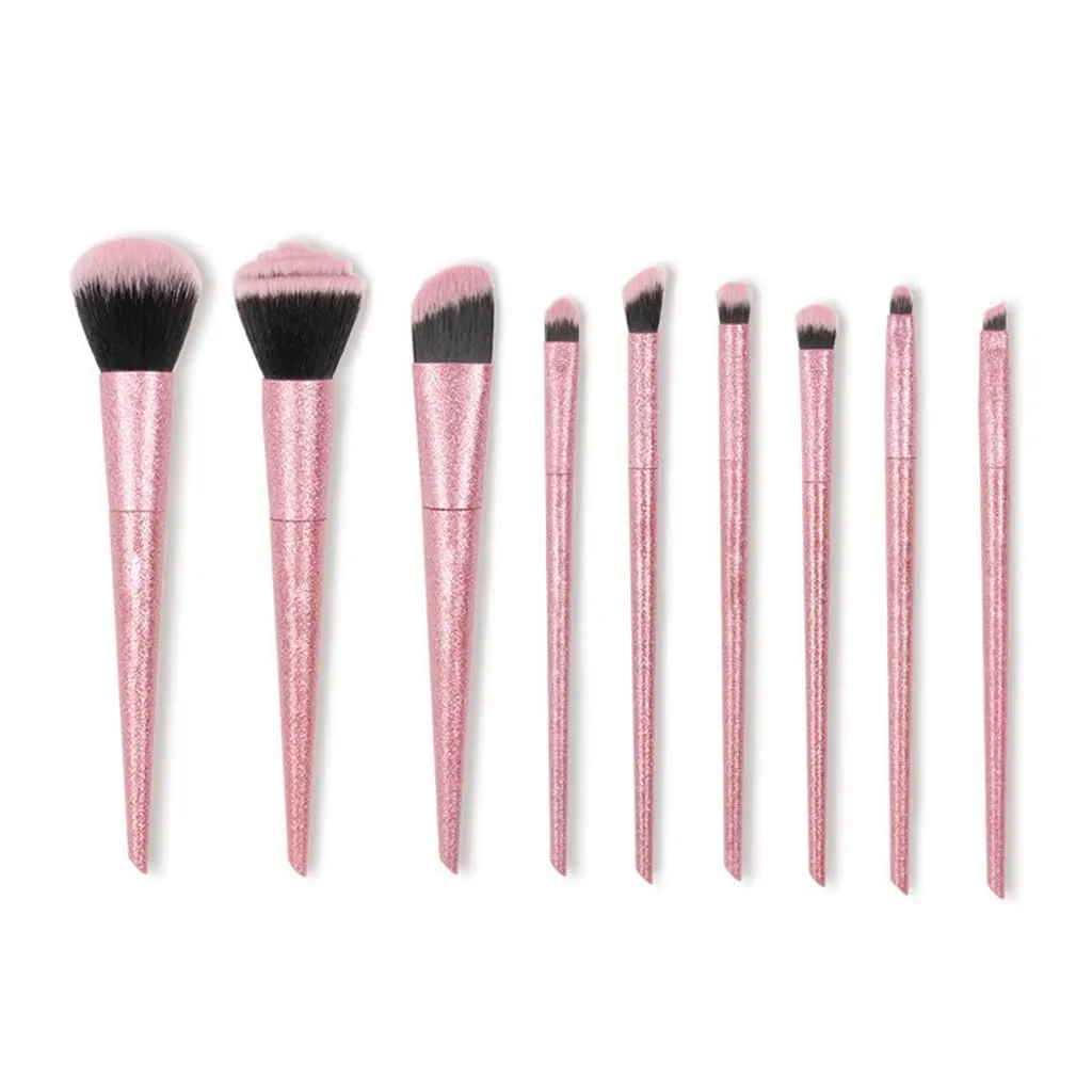 9 Sand Gold Makeup Brush Set Foundation Loose Powder Concealer Brush Glitter Set Makeup Tools