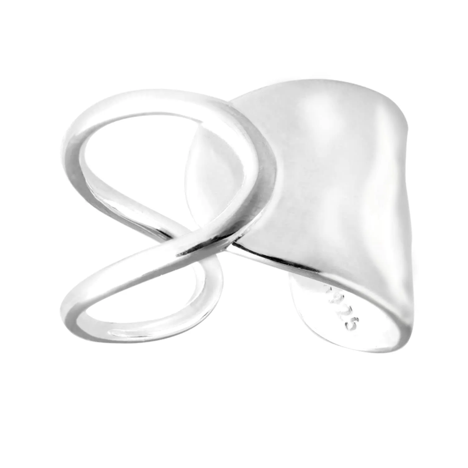 925 Sterling Silver Dainty Wide Ring, Perfect Gift for Women and Teen Girls, Adjustable, Handmade 925 Sterling Silver Band Ring by Dominerva