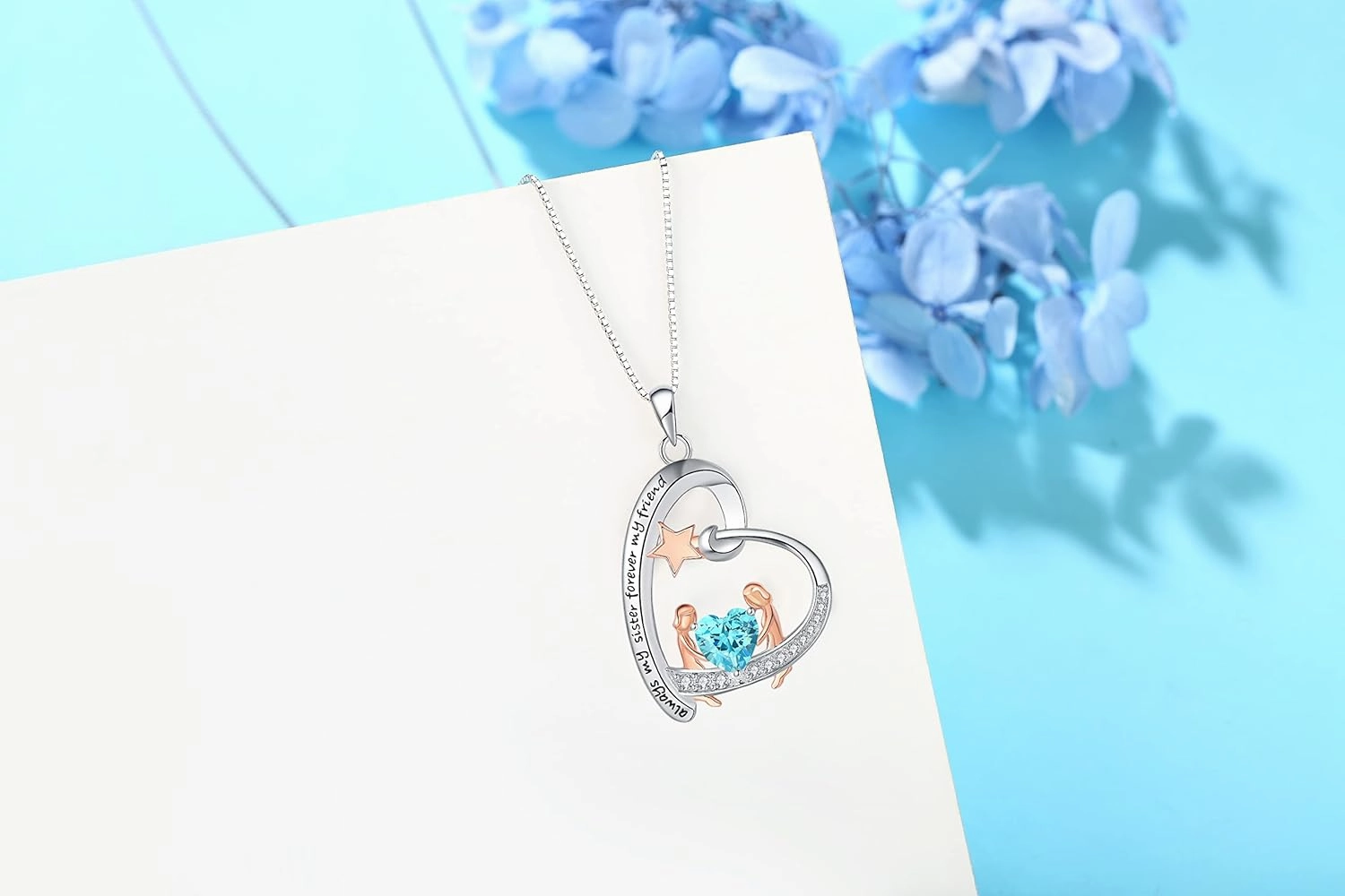 925 Sterling Silver Mom Daughter Sister Infinity Love Heart Pendant Necklace Mother Jewelry Christmas Birthday Gifts for Mom Daughter Sister