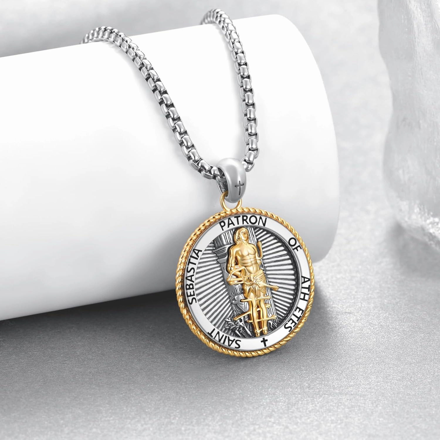 925 Sterling Silver Saint Religious Necklace for Men Women Amulet Protect Patron Amulet Medal Jewelry Gifts