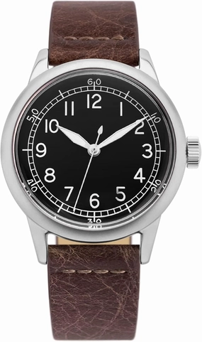 A-11 Spec 2 Vintage Military Field Watch, 32mm or 42mm Stainless Steel Case with Leather/Canvas/Nylon Strap, Men's Tactical Wrist Watch Suitable for Work and Outdoor Use with 2-Year Warranty