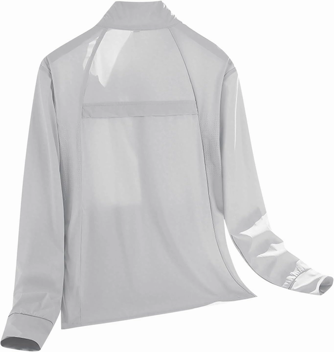 Aesthetic Solid Color Lapel Sun Protection Sunwear Coat for Women Lightweight Outdoor Walking Wear Jackets with Zipper