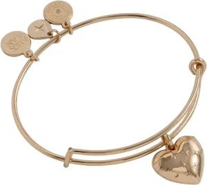 Alex and Ani Metal Heart Charm Bangle