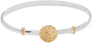 Alex and Ani North Star   Crystal Charm Clip Bangle