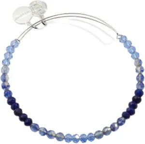 Alex and Ani Ombre Faceted Stone Beaded Charm Bangle, Purple