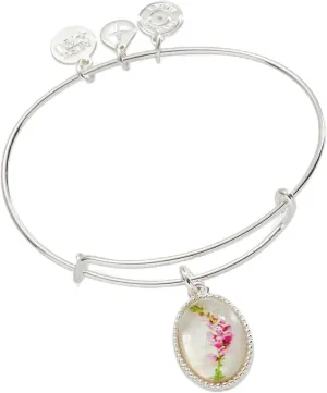 Alex and Ani Printed Flower 'Mom' Charm Bangle