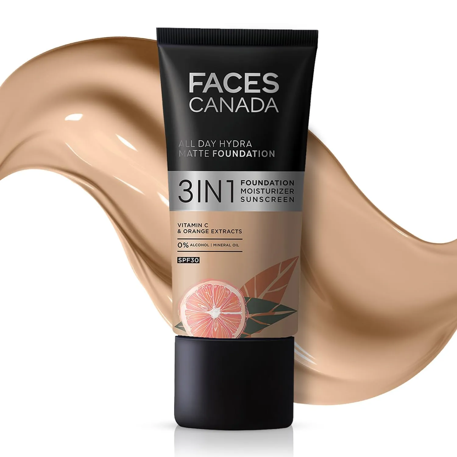 All Day Hydra Matte Foundation, 24HR Aloe Hydration, SPF 30, Medium-High Coverage, Absolute Ivory 012, 25ml (Golden Beige 032)