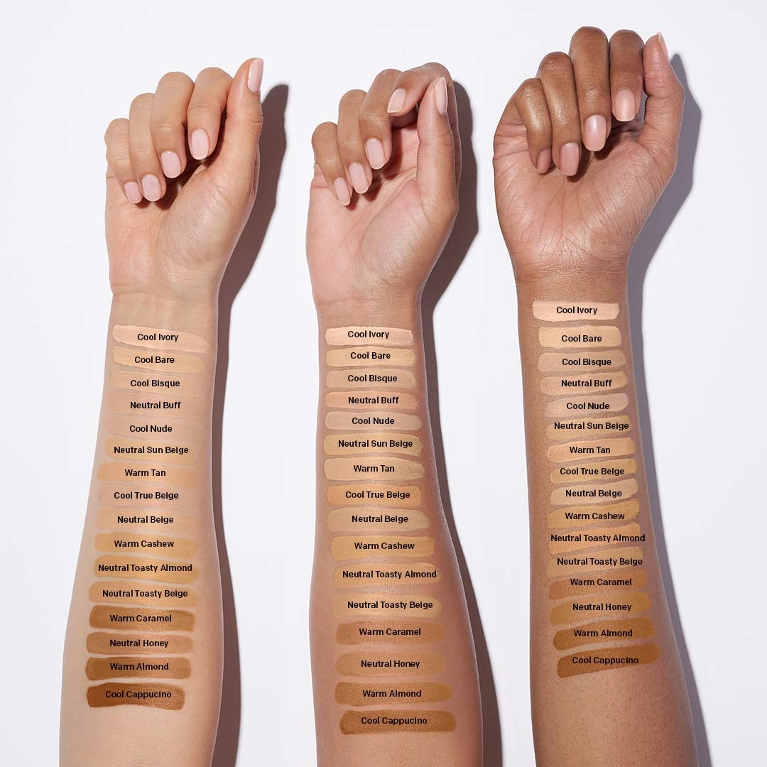 Almay Skin Perfecting Comfort Matte Foundation Liquid Makeup, Hypoallergenic, Cruelty- & Fragrance-Free, Dermatologist-Tested, 150 Cool True Beige, 1 fl oz