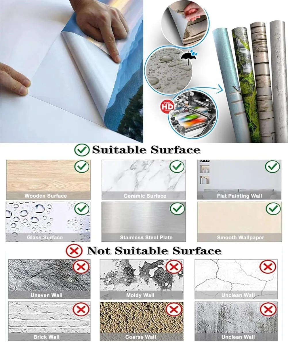 Alpine Grassland Waterproof Murals, Natural Scenery No Deformation Colorfast Large Mural Wallpaper Living Room Bedroom TV Background Wall Mural,Not Peel and Stick,157.5" W x110.3 H
