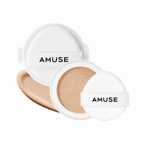 Amuse SEOUL Ceramic Skin Perfector Cushion Foundation Refill 03 HONEY | Long-lasting, Lightweight, Semi-matte, Flawless Coverage, Hypoallergenic, Korean Beauty, Vegan, Refill (15g / 0.52 oz.)