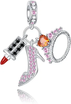 Annmors 925 Sterling Silver Charms for Bracelets and Necklaces Symbol of Color Dangle Pendants Beads Charms Jewelry Gift for Women