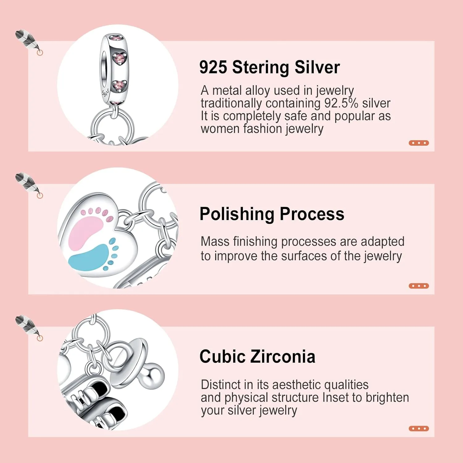 Annmors Charms for Bracelets Family Animal Safety Chains Nature Dangle for Women Bracelets & Necklace Pendant