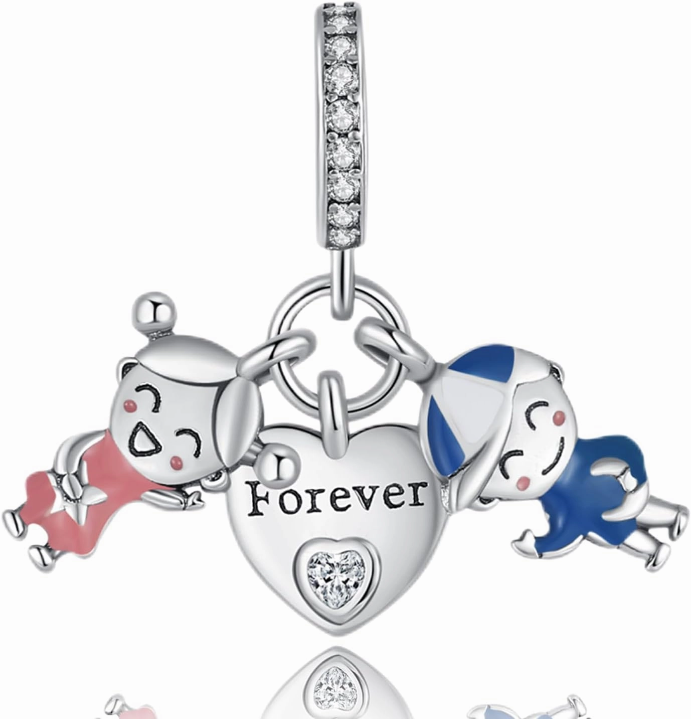 Annmors Charms for Bracelets Family Animal Safety Chains Nature Dangle for Women Bracelets & Necklace Pendant