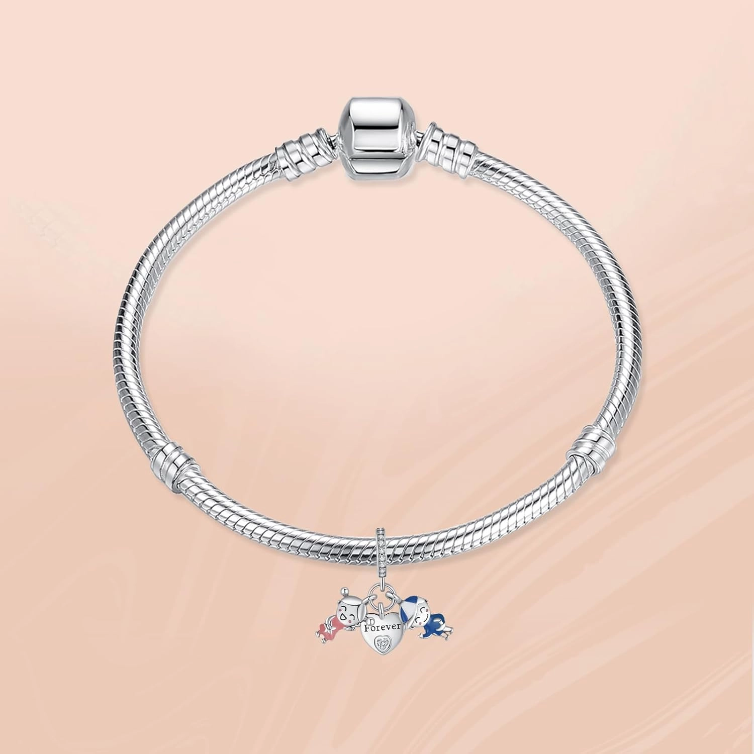 Annmors Charms for Bracelets Family Animal Safety Chains Nature Dangle for Women Bracelets & Necklace Pendant