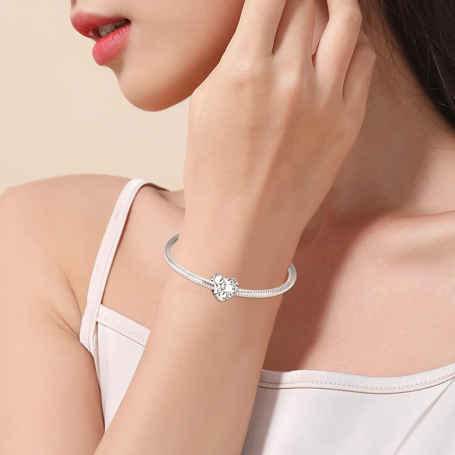 Annmors Jewelry Birthday Charms for Woman-925 Sterling Silver Dangle Pendant Bead with Cubic Zirconia,Jewelry Beads DIY Gifts for Women Bracelet & Necklace