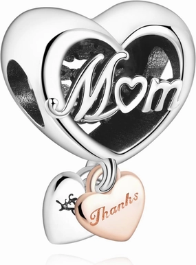 Annmors Jewelry Family Charms for Woman 925 Sterling Silver Dangle Beads with Cubic Zirconia,DIY Jewelry Beads Gifts for Women Bracelet & Necklace