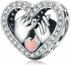 Annmors Jewelry Love Heart Charms for Woman-925 Sterling Silver Dangle Pendant Bead with Cubic Zirconia,Jewelry Beads DIY Gifts for Women Bracelet & Necklace