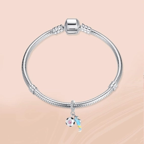 Annmors Silver Charms for Bracelets 925 Sterling Dragonfly Family Heart Love Dangle for Women Bracelet & Necklace Pendant
