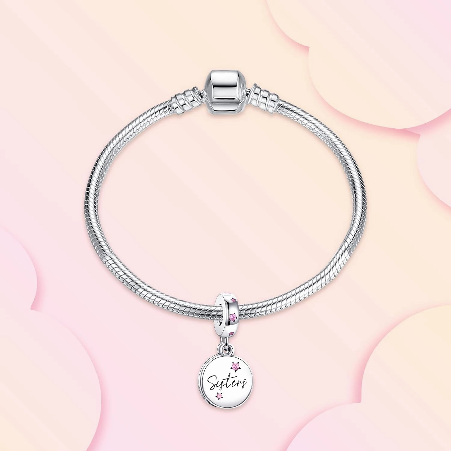 Annmors Silver Charms for Bracelets S925 Love Heart Mom Birthday Dangle for Women Bracelet & Necklace Pendant