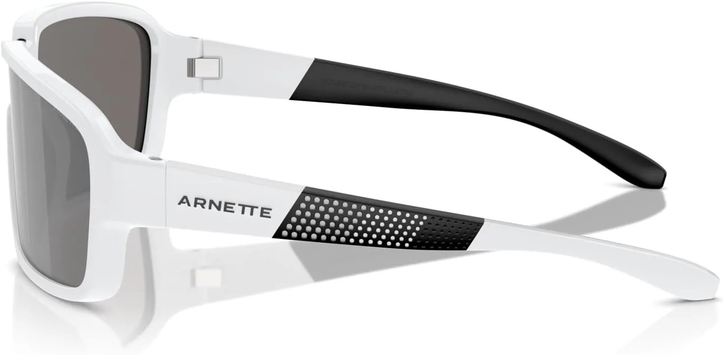 ARNETTE Man Sunglasses White Matte/Shiny Frame, Light Grey Mirror Silver Lenses, 0MM