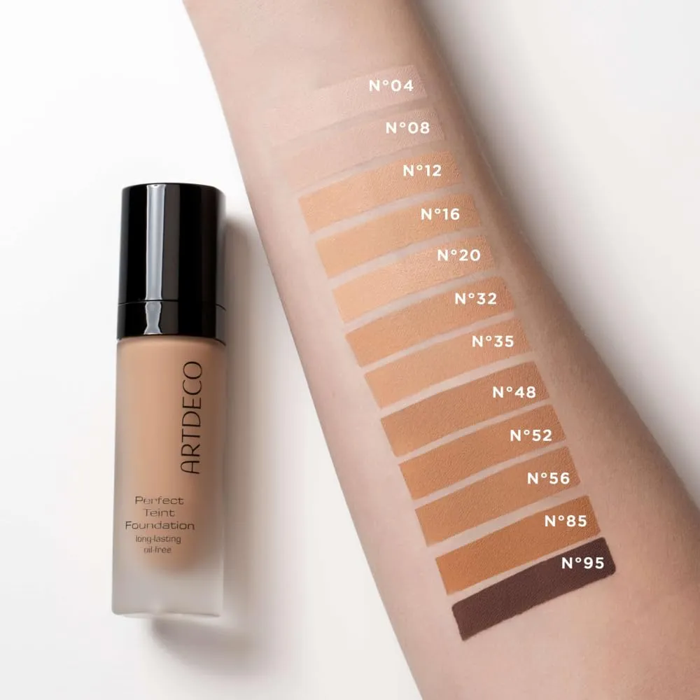 ARTDECO Perfect Teint Foundation - Olive Beige N°56 - Lightweight Liquid Formula - Medium to Full Coverage - Without Mask-Like Effect - Conceals Imperfections - Vegan Makeup - Hyaluron - 0.67 Fl Oz