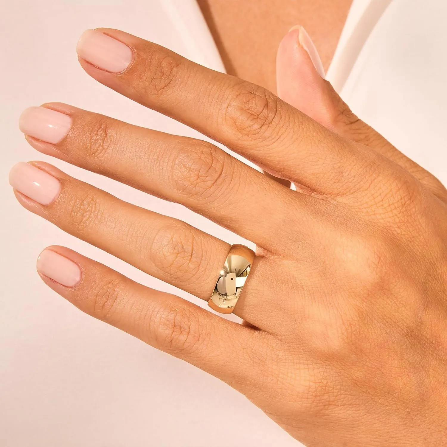 Authentic Solid Gold Wedding Band for Women & Men - Personalized 2/4/6/8MM Size 4-15 Classic Womens Mens Gold Band for Wedding & Engagement
