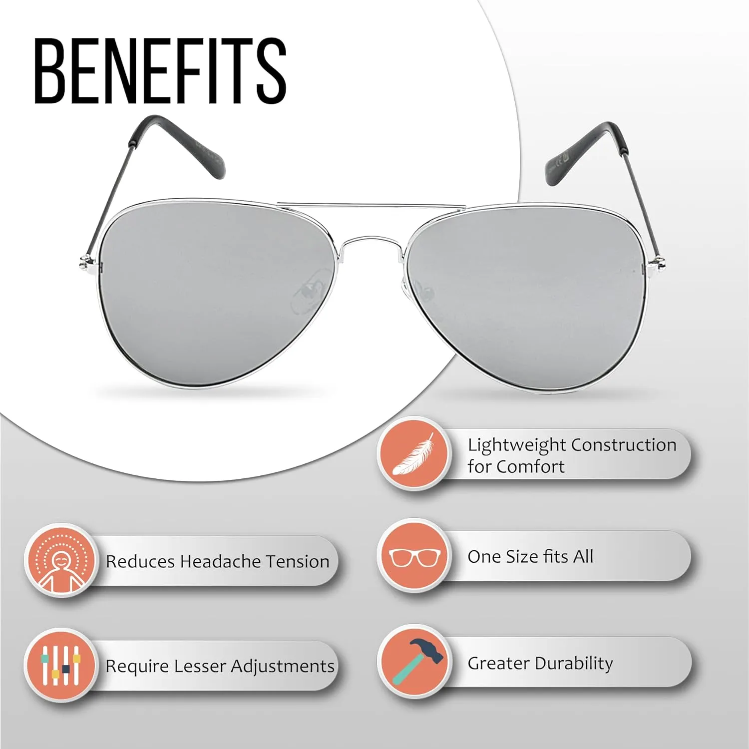 Aviator Sunglasses for Men & Women - 100% UV Protection Classic Pilot Aviator for Mens - Sunglasses Pack of 4