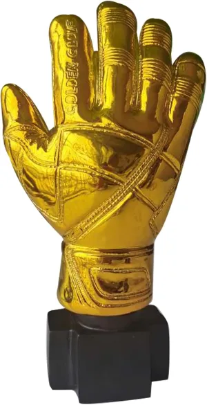 Award Trophies Goalkeeper Trophy, Trophy Gloves Shape Soccer Match Award Cups for Office Kindergarten