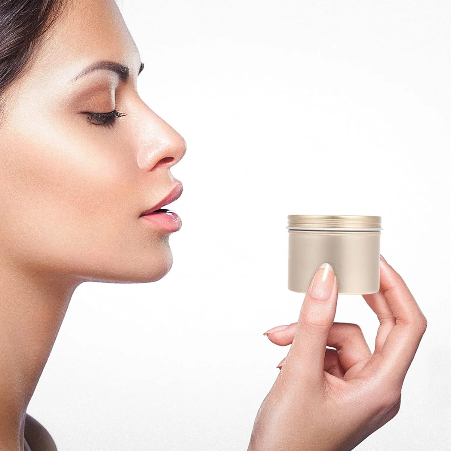 Beaupretty Aluminum Jar 12pcs Cosmetic Aluminum Box Round Tin Gold Eyeshadow Candle Tin Candle Vessels Metal Container with Lid Tin Jar Aluminum Tin Makeup with Cover Plastic Travel Plate