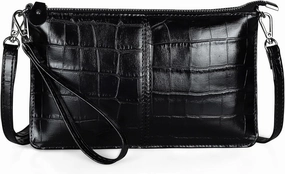 befen Genuine Leather Wristlet Clutch Wallet Purses Small Crossbody Bags for Women with RFID Blocking Card Slots