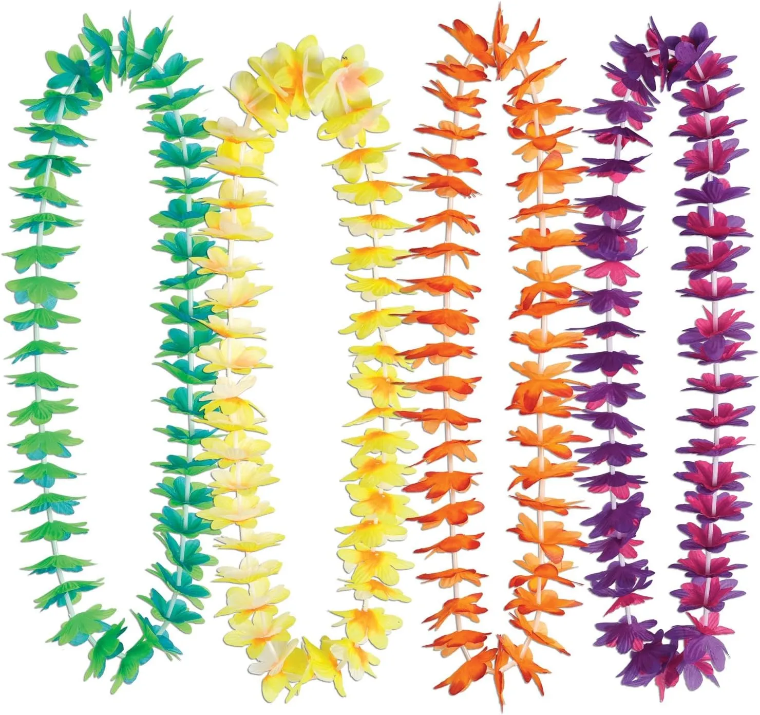 Beistle 50-Pack Silk 'N Petals Waikiki Leis Party Favors, 40-Inch