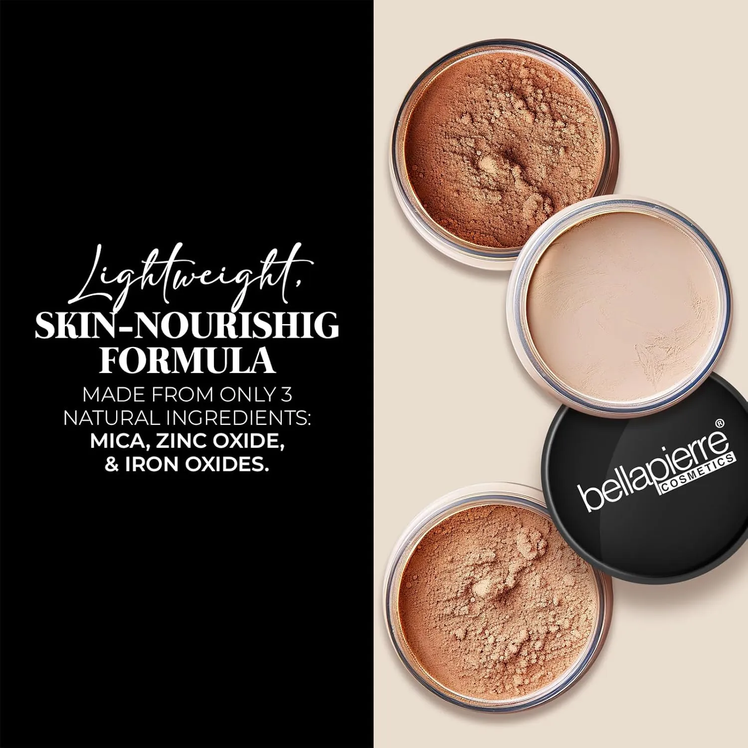 bellapierre Mineral Foundation SPF 15 - Loose Powder Foundation | Vegan & Cruelty Free Natural Makeup | Full Coverage Matte Finish | Hypoallergenic | Oil & Talc Free - 0.32 Oz - Latte