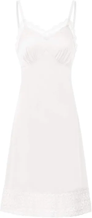 Belle Poque Lace Full Slips for Women Under Dresses Adjustable Spaghetti Strap Cami Dress