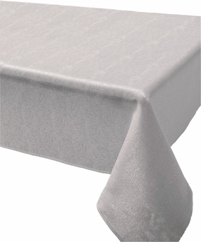 Benson Mills Sandstone Shiny Heavyweight Fabric Tablecloth,Silver, 60-inch-by-120-inch