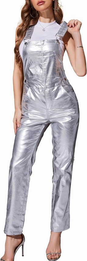Bib Overalls for Women Fashion Jean Jumpsuit Adjustable Strap Coveralls