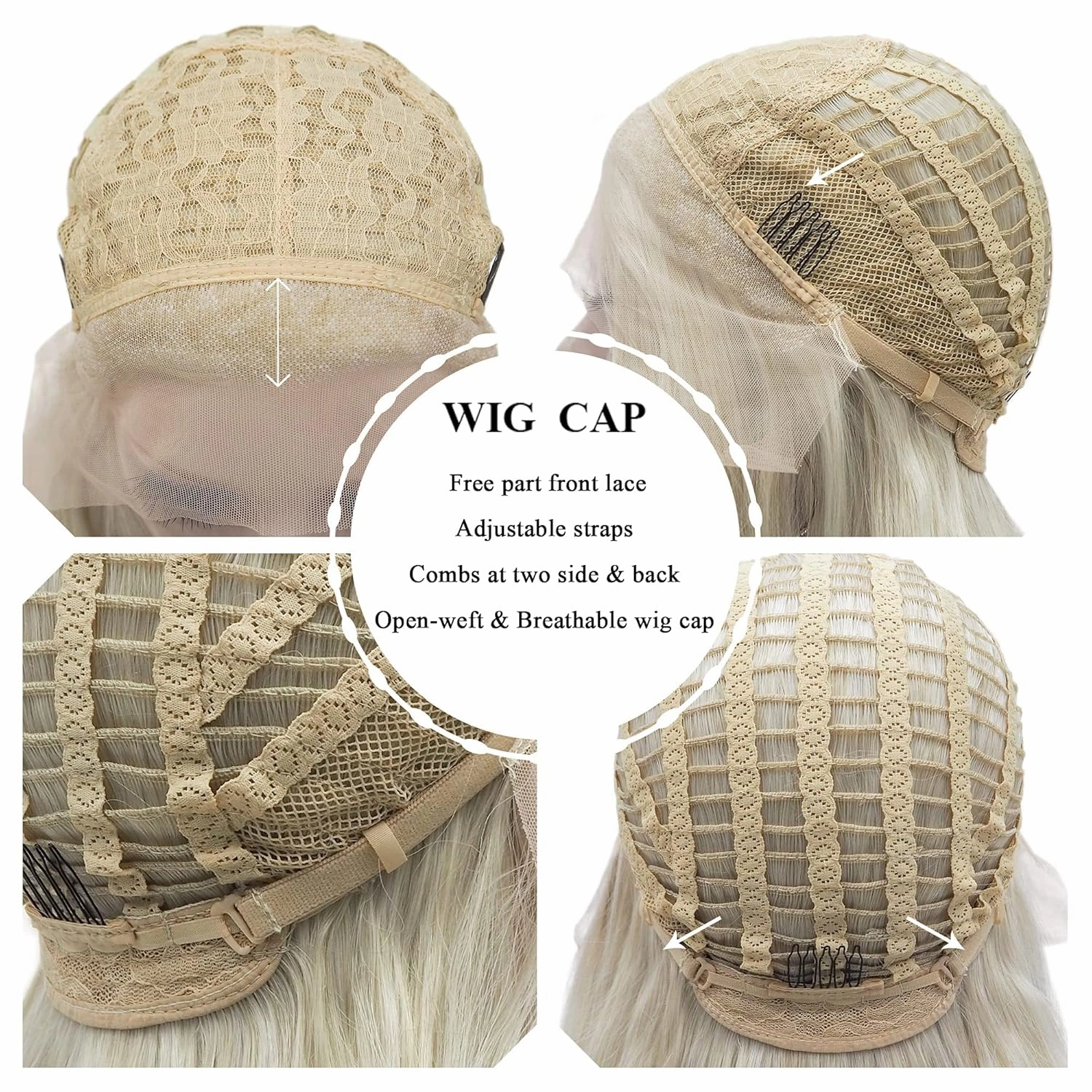 Blonde Lace Front Wig Long Wave Synthetic Hair Wigs for Women Natural Hairline Blonde Heat Safe Hair 26 Inch Cosplay Wig
