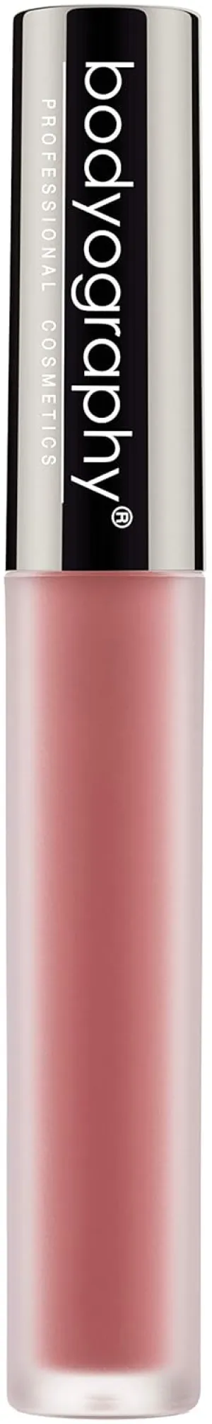 Bodyography Matte Lip Lava Liquid Lipstick (Basic): Dusky-Mauve Salon Makeup Long-Wearing Lipstick with Soft Opaque Finish | Vegan, Gluten-Free, Cruelty-Free, Paraben-Free
