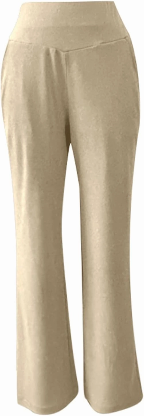 Bootcut Yoga Pants for Women Elastic High Waisted Leggings Tummy Control Pull On Straight Leg Workout Flare Bell Bottoms