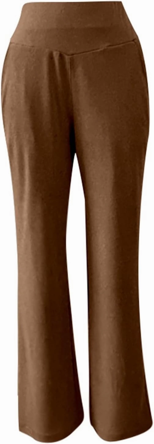 Bootcut Yoga Pants for Women Elastic High Waisted Leggings Tummy Control Pull On Straight Leg Workout Flare Bell Bottoms