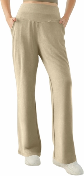 Bootcut Yoga Pants for Women Elastic High Waisted Leggings Tummy Control Pull On Straight Leg Workout Flare Bell Bottoms