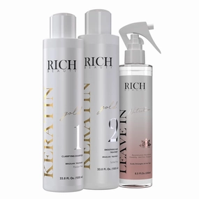 BRAZILIAN KERATIN Gold ORGANIC Smoothing Treatment Brazilian   Leave In Serum . Complex Blowout Straightening For Silky Smooth & Frizz Free Hair.